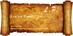 Luria Paméla névjegykártya